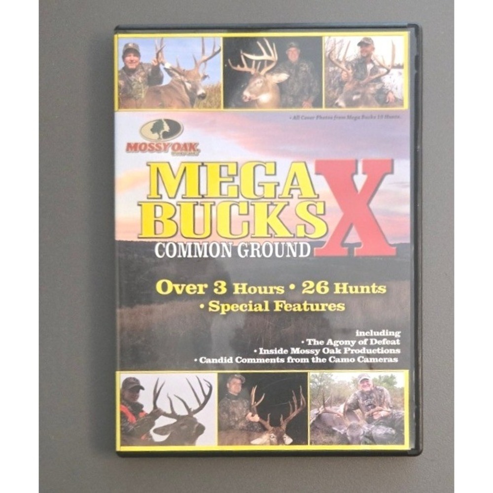 Mossy Oak Mega Bucks X Common Ground DVD Whitetail Deer Hunting 26 Hunts
